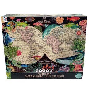 2000-Piece World Map Puzzle By Eurographics 38" X 26" Large Jigsaw